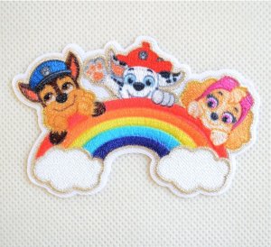 画像1: ワッペン パウパトロール レインボー