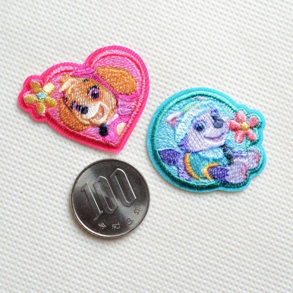 画像2: ワッペン パウパトロール スカイ ＆ エベレスト S アイロン シール おしゃれ 大人 (2)