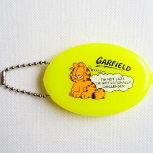 画像1: コインケース ガーフィールド GARFIELD イエロー ラバー