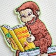 画像2: ワッペン おさるのジョージ 読書 アイロン シール おしゃれ 大人 (2)