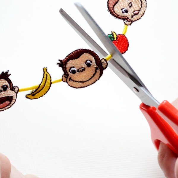 画像3: ワッペン おさるのジョージ ライン アイロン シール おしゃれ 大人 (3)