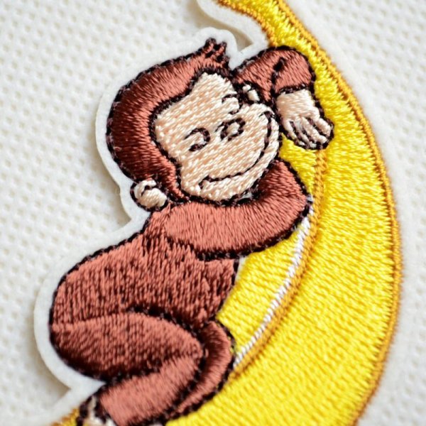 画像2: ワッペン おさるのジョージ おひるね アイロン シール おしゃれ 大人 (2)