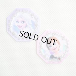 画像1: ワッペン アナと雪の女王2 アナ&エルサ パープル&ピンク