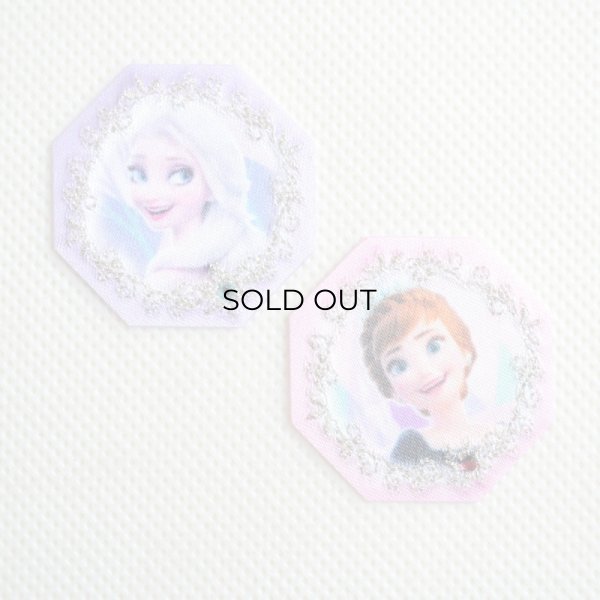 画像1: ワッペン アナと雪の女王2 アナ&エルサ パープル&ピンク (1)