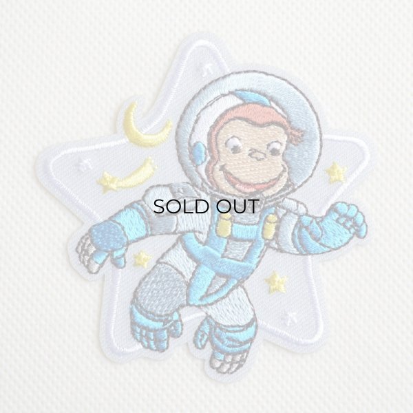 画像1: ワッペン おさるのジョージ CGTV アストロノーツ アイロン シール おしゃれ 大人 (1)