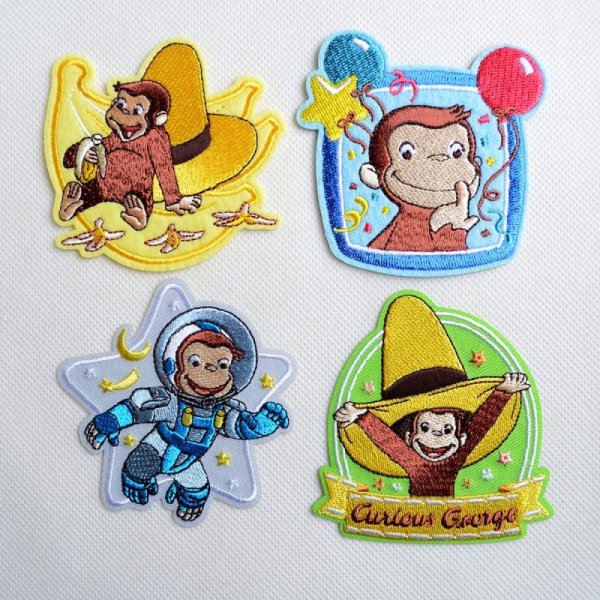 画像4: ワッペン おさるのジョージ CGTV アストロノーツ アイロン シール おしゃれ 大人 (4)