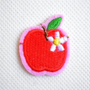 画像1: ワッペン りんご リンゴ 果物 ミニ