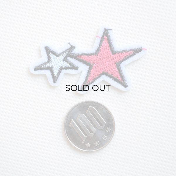 画像2: ワッペン 星 スター ピンク ブルー ミニ (2)