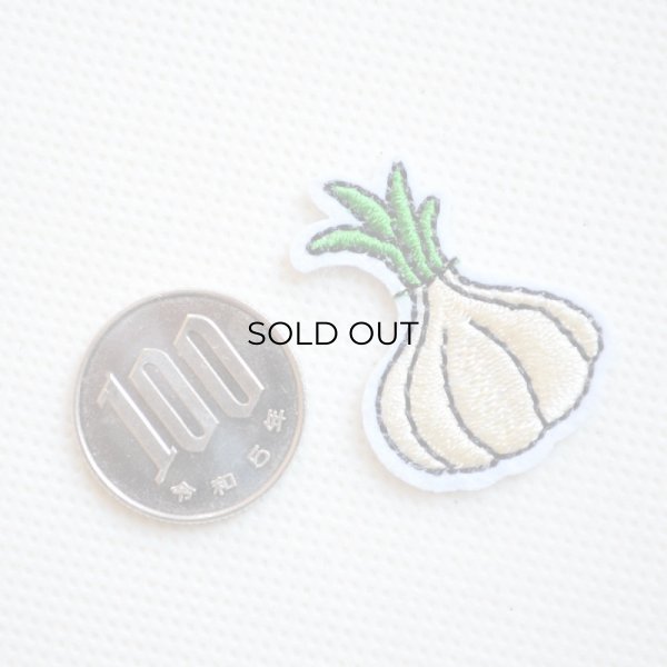 画像2: ワッペン ニンニク にんにく 野菜 ミニ (2)