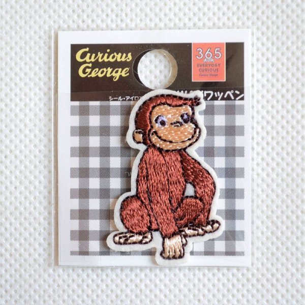 画像3: ワッペン おさるのジョージ おすわり CGTV ミニ アイロン シール おしゃれ 大人 (3)