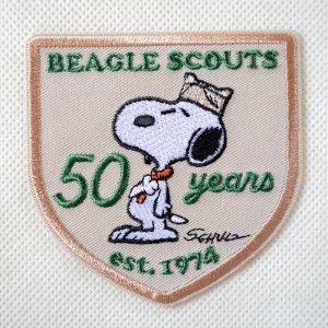 画像1: ワッペン ビーグルスカウト BEAGLE SCOUTS 50th エンブレム スヌーピー 