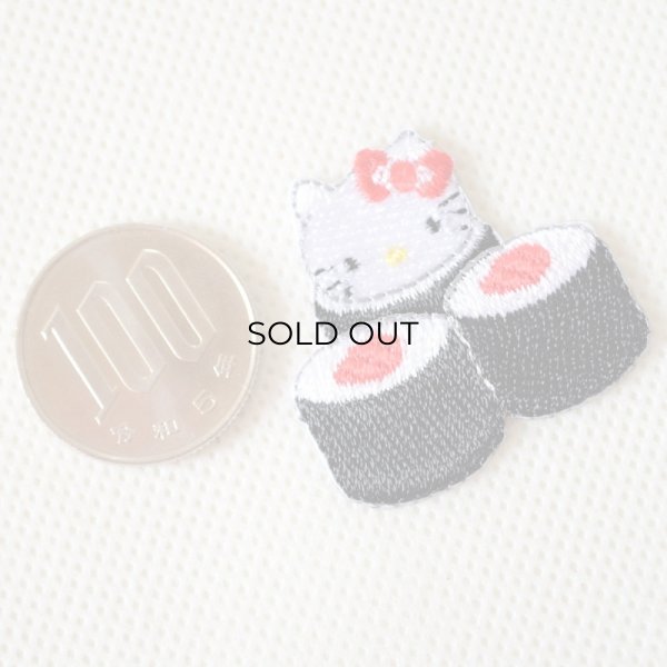 画像2: ワッペン お寿司やさん 鉄火巻き ハローキティ HELLO KITTY サンリオ ミニ (2)