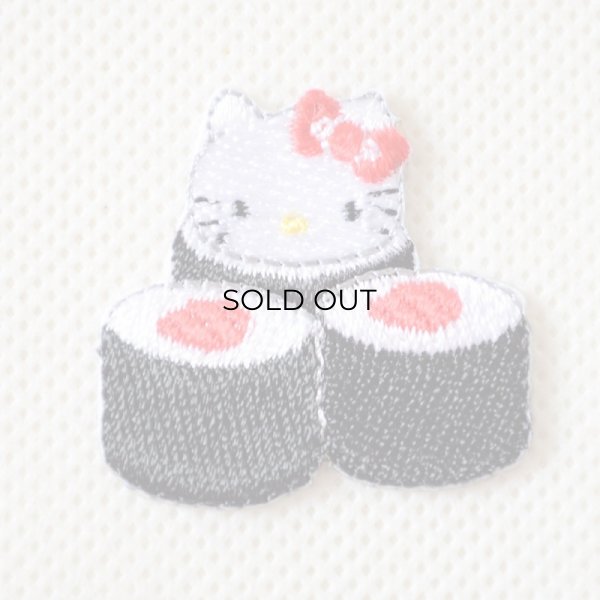 画像1: ワッペン お寿司やさん 鉄火巻き ハローキティ HELLO KITTY サンリオ ミニ (1)