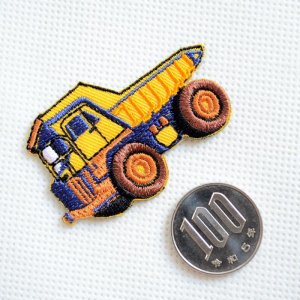 画像2: ワッペン ダンプカー アイロン 刺繍