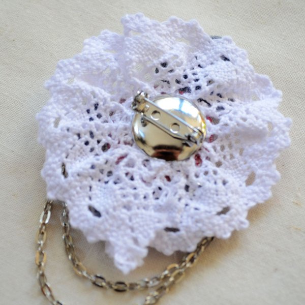 画像3: エンブレムブローチ アンカー&ブルー(レース/ボタン/チェーン付き) (3)