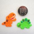 画像2: ワッペン へなちょこZOO ティラノサウルス&ステゴサウルス (2)