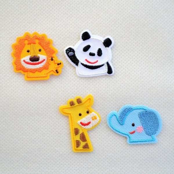 画像6: ワッペン へなちょこZOO キリン＆ゾウさん (6)