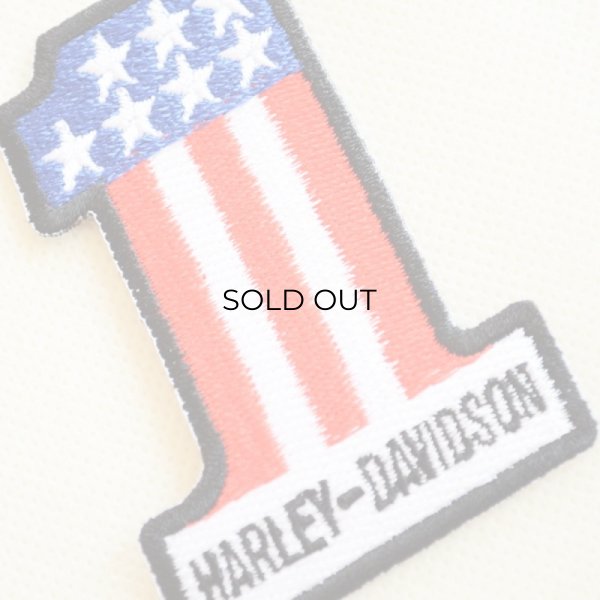 画像2: ワッペン ハーレーダビッドソン No.1 星条旗カラー (2)