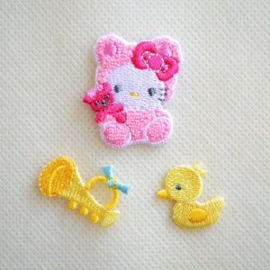 画像1: ワッペン ハローキティ アヒル ラッパ  HELLO KITTY サンリオ 3枚組