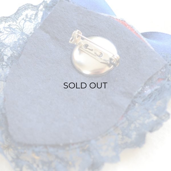 画像3: エンブレムブローチ ユニオンジャック(レース/リボン/ボタン/チェーン付き) (3)