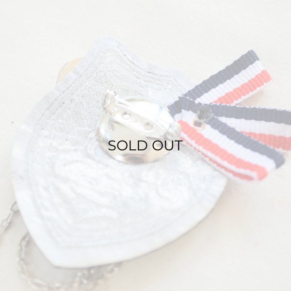 画像3: エンブレムブローチ RD(リボン/ボタン/チェーン付き) (3)