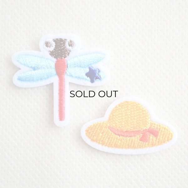 画像1: ワッペン トンボ 帽子 2枚組 (1)