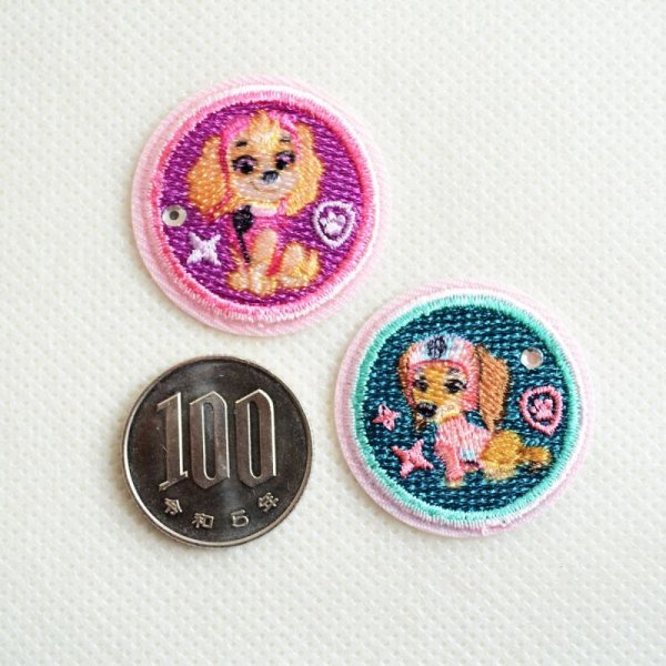 画像2: ワッペン パウパトロール スカイ & リバティ ミニ アイロン シール おしゃれ 大人 (2)