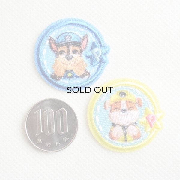 画像2: ワッペン パウパトロール チェイス ＆ ラブル スマイル ミニ アイロン シール おしゃれ 大人 (2)