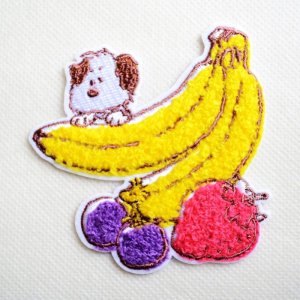 画像1: ワッペン スヌーピー フルーツ バナナ