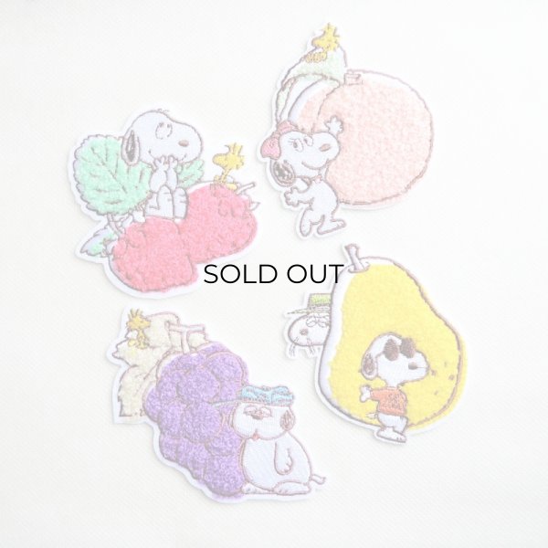 画像4: ワッペン スヌーピー ベル フルーツ もも (4)