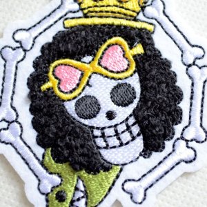 画像2: 刺繍シール ワンピース ONE PIECE ブルック サガラ