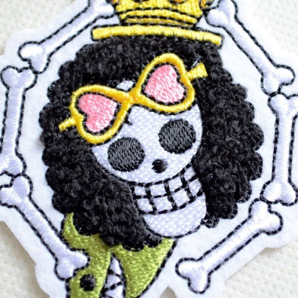 画像2: 刺繍シール ワンピース ONE PIECE ブルック サガラ (2)