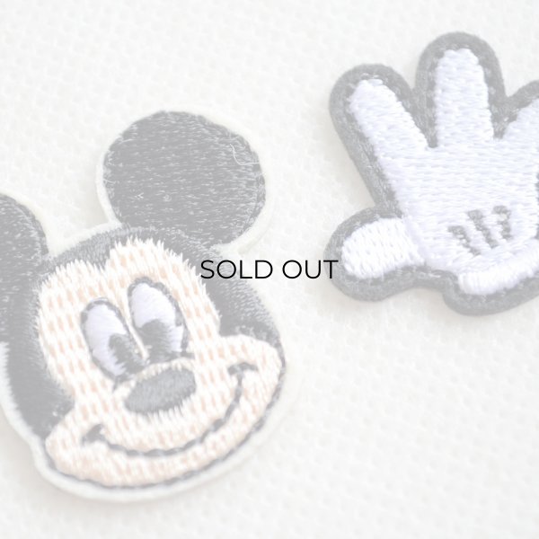 画像3: ワッペン アイロン ディズニー ミッキーマウス  フェイス & 手袋 ミニ シール (3)