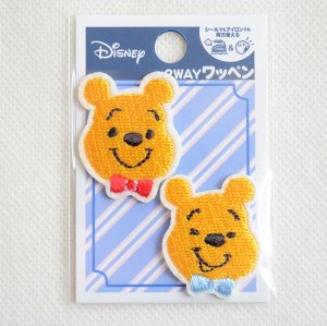 画像4: ワッペン アイロン ディズニー くまのプーさん  フェイスセット ミニ シール