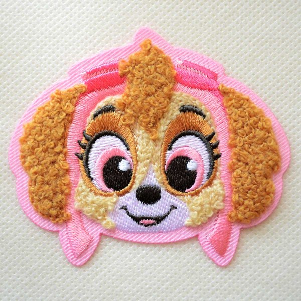 画像1: ワッペン パウパトロール スカイ かわいい サガラ アイロン シール おしゃれ 大人 (1)