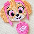 画像2: ワッペン パウパトロール スカイ かわいい ライン アイロン シール おしゃれ 大人 (2)