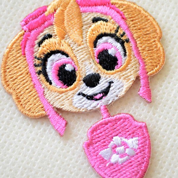 画像2: ワッペン パウパトロール スカイ かわいい ライン アイロン シール おしゃれ 大人 (2)