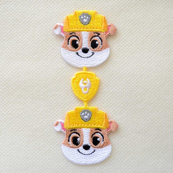 画像1: ワッペン パウパトロール ラブル かわいい ライン アイロン シール おしゃれ 大人 (1)