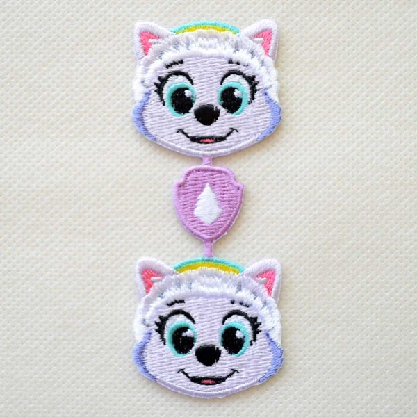 画像1: ワッペン パウパトロール エベレスト かわいい ライン アイロン シール おしゃれ 大人 (1)