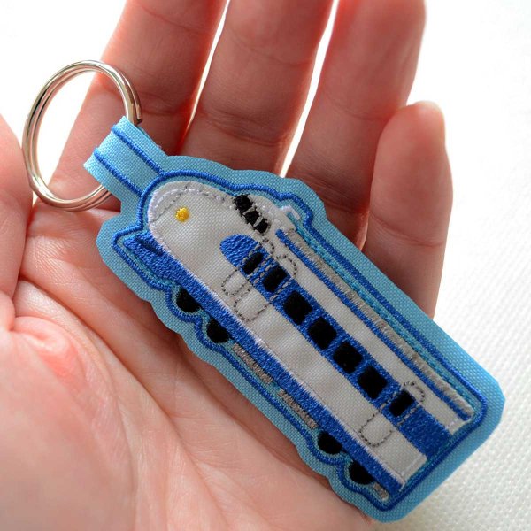 画像4: キーホルダー キーリング トレイン 刺繍 0系 新幹線 (4)