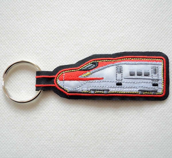 画像1: キーホルダー キーリング トレイン 刺繍 E6系 こまち (1)