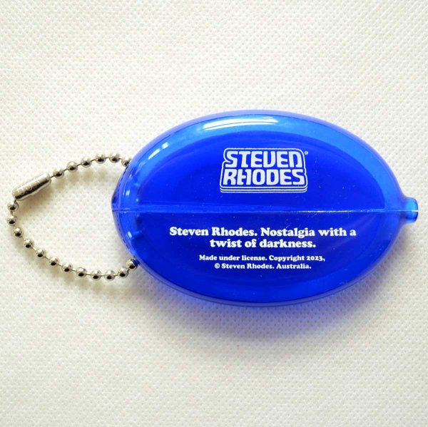 画像4: コインケース キーホルダー スティーブンローズ  Steven Rhodes ブルー クリア ラバー かわいい (4)