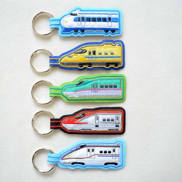 画像6: キーホルダー キーリング トレイン 刺繍 E5系 はやぶさ (6)