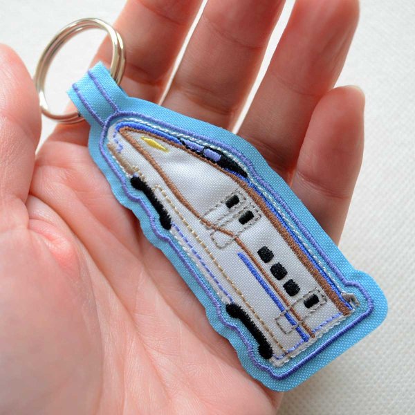 画像4: キーホルダー キーリング トレイン 刺繍 E7系 北陸新幹線 (4)