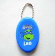 画像1: コインケース キーホルダー タートルズ TURTLES ブルー ラバー かわいい (1)