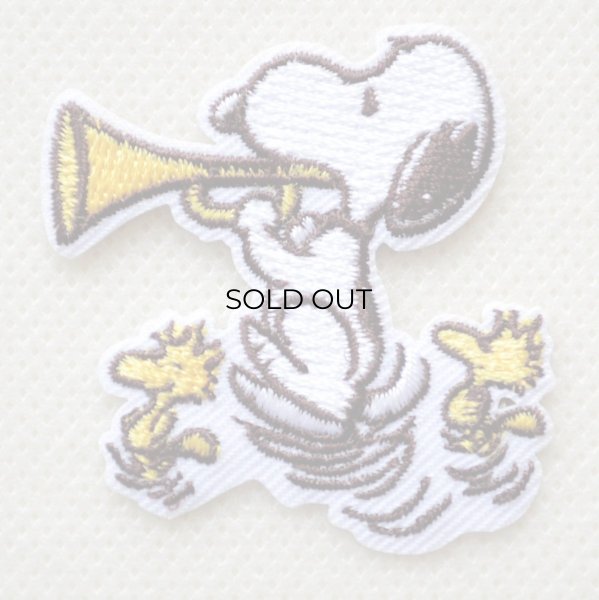 画像1: ワッペン スヌーピー ラッパ 75th アイロン (1)