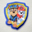 画像1: ワッペン パウパトロール チェイス & マーシャル エンブレム アイロン シール おしゃれ 大人 (1)
