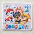 画像1: ワッペン パウパトロール GOOD DAY アイロン シール おしゃれ 大人 (1)