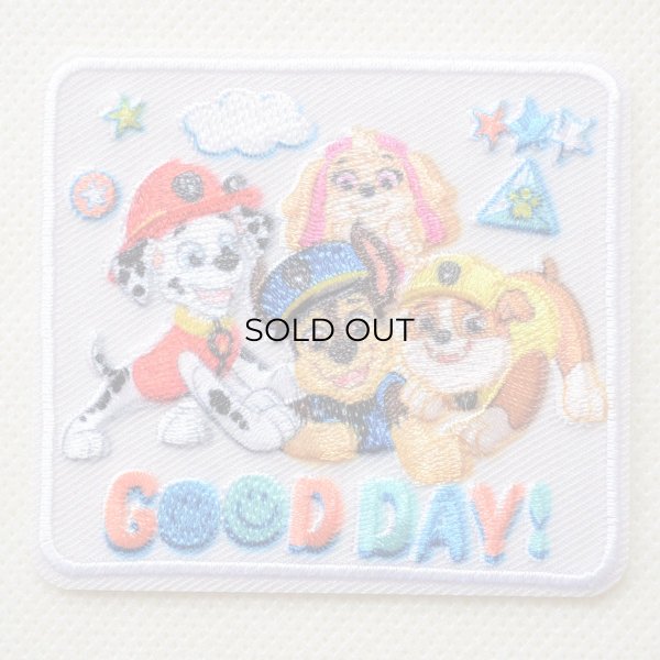画像1: ワッペン パウパトロール GOOD DAY アイロン シール おしゃれ 大人 (1)