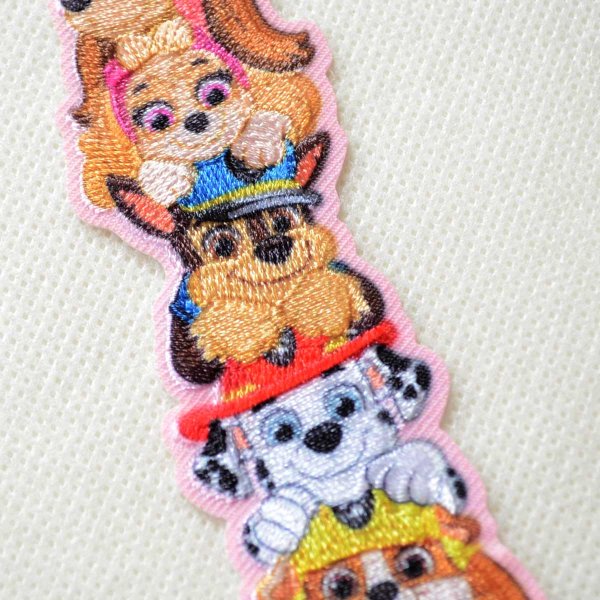 画像2: ワッペン パウパトロール なかま ピンク アイロン シール おしゃれ 大人 (2)